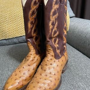 Tony Lama mens ostrich boots